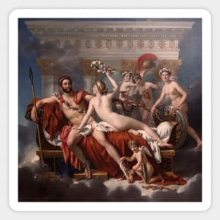 Mars disarmed by Venus - Jacques-Louis David Magnet